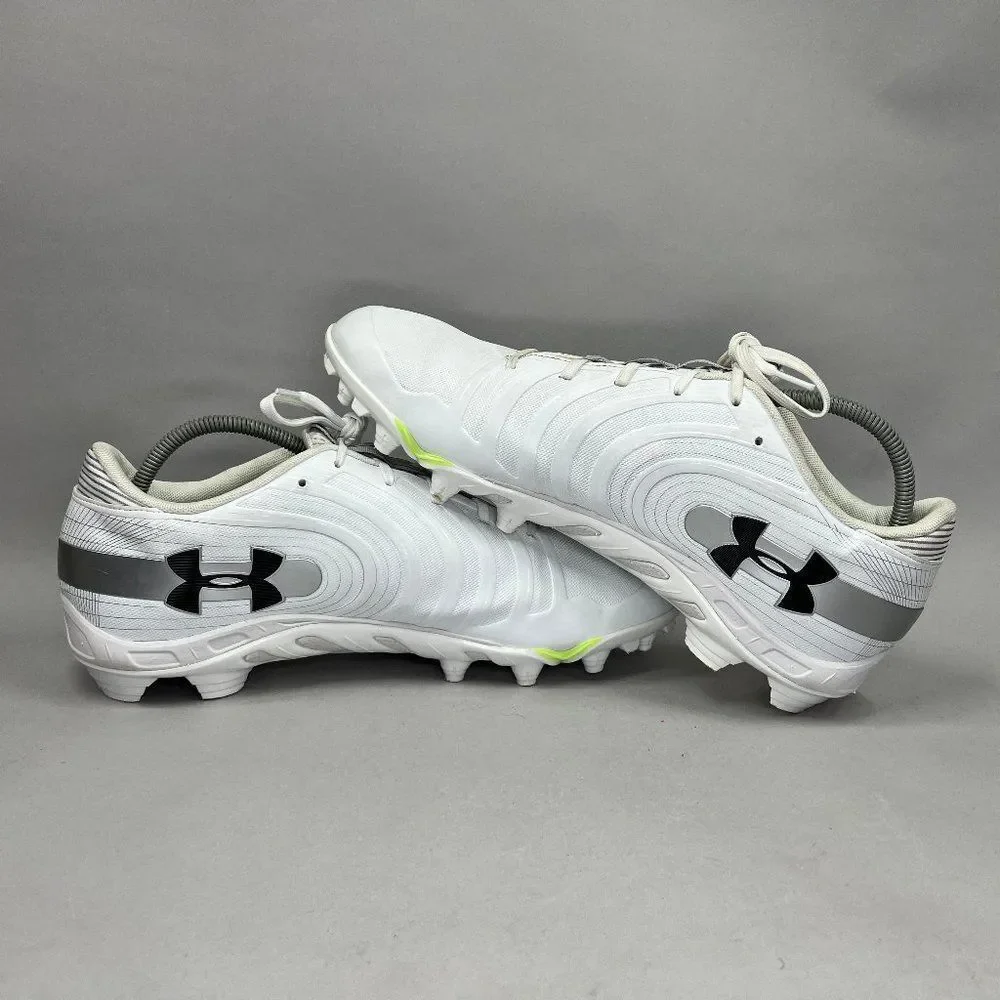 Under Armour Nitro Football Cleats Mens Size 15 White Black Athletic Performance